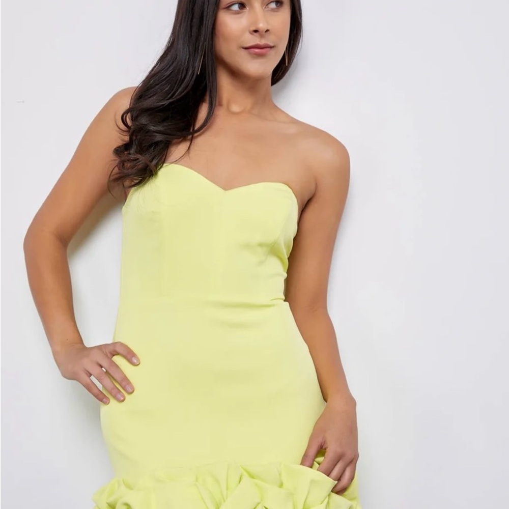 Strapless Lime Dress